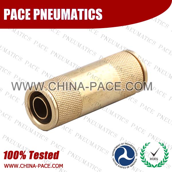 Union Straight DOT Push To Connect Air Brake Fittings, DOT Push In Air Brake Tube Fittings, DOT Approved Brass Push To Connect Fittings, DOT Fittings, DOT Air Line Fittings, Air Brake Parts